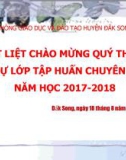 Tập huấn chuyên môn Tổ chức sinh hoạt lớp