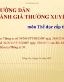 Hướng dẫn đánh giá thường xuyên môn Thể dục cấp tiểu học