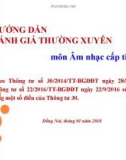 Hướng dẫn đánh giá thường xuyên môn Âm nhạc cấp tiểu học