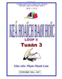 Kế hoạch bài học lớp 5 tuần 3