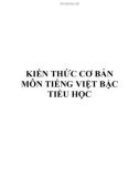 Kiến thức cơ bản môn Tiếng Việt bậc Tiểu học