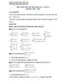 Đề cương ôn tập giữa học kì 2 môn Toán lớp 9 năm 2022-2023 - Trường THCS Ngô Sĩ Liên, Bà Rịa - Vũng Tàu