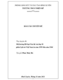 Chuyên đề: Bồi dưỡng học sinh lớp 9 ôn thi vào lớp 10 phần Lịch sử Việt Nam từ năm 1939 đến năm 1946