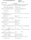 Nội dung ôn tập học kì 2 môn Toán lớp 12 năm 2022-2023 - Trường THPT Trần Phú - Hoàn Kiếm