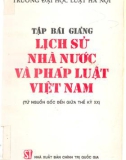 Lịch sử Nhà nước và pháp luật Việt Nam: Phần 1