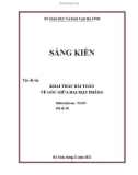 Sáng kiến kinh nghiệm THPT: Khai thác bài toán về góc giữa hai mặt phẳng