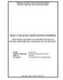 Sáng kiến kinh nghiệm Tiểu học: Một số bài tập nâng cao thành tích bật xa cho học sinh Tiểu học tham gia câu lạc bộ TDTT