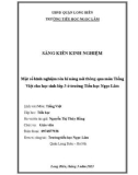 Sáng kiến kinh nghiệm Tiểu học: Một số kinh nghiệm rèn kĩ năng nói thông qua môn Tiếng Việt cho học sinh lớp 3 ở trường Tiểu học Ngọc Lâm