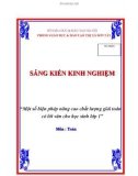 Sáng kiến kinh nghiệm Tiểu học: Một số biện pháp chỉ đạo nâng cao chất lượng dạy Hoạt động trải nghiệm lớp 1