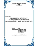 Sáng kiến kinh nghiệm THPT: Định hướng giảng dạy giải thuật và lập trình về quay lui và quy hoạch động cơ bản