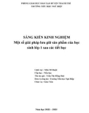 Sáng kiến kinh nghiệm Tiểu học: Một số giải pháp lưu giữ sản phẩm của học sinh lớp 1 sau các tiết học