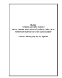 Sáng kiến kinh nghiệm THPT: Sử dụng bảng bốn ô vuông trong dạy học hoạt động viết môn Ngữ văn lớp 10 nhằm phát triển kĩ năng viết của học sinh