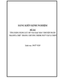 Sáng kiến kinh nghiệm THPT: Ứng dụng năng lực số vào dạy học truyện ngắn Hai đứa trẻ trong chương trình Ngữ Văn 11 THPT