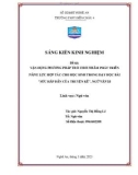 Sáng kiến kinh nghiệm THPT: Vận dụng phương pháp trò chơi nhằm phát triển năng lực hợp tác cho học sinh trong dạy học bài Sức hấp dẫn của truyện kể, Ngữ văn 10