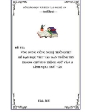 Sáng kiến kinh nghiệm THPT: Ứng dụng công nghệ thông tin để dạy viết Văn bản thông tin trong chương trình Ngữ văn 10