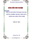 Sáng kiến kinh nghiệm THPT: Một số giải pháp tích hợp giáo dục hướng nghiệp cho học sinh lớp 12 thông qua môn Công nghệ