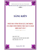 Sáng kiến kinh nghiệm THCS: Pát huy tính tích cực, chủ động của học sinh trong việc dạy ca dao môn Ngữ văn 7