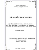 Sáng kiến kinh nghiệm THPT: Một số giải pháp nâng cao hiệu quả trong việc thực hiện phát triển năng lực tự học cho học sinh lớp 12 môn Địa lí trường THPT Yên Thành 2