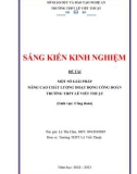 Sáng kiến kinh nghiệm THPT: Một số giải pháp nâng cao chất lượng hoạt động công đoàn Trường THPT Lê Viết Thuật