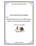 Sáng kiến kinh nghiệm THPT: Giải pháp nhằm nâng cao ý thức tự học, hợp tác của học sinh lớp chủ nhiệm