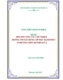 Sáng kiến kinh nghiệm THPT: Đổi mới công tác chủ nhiệm hướng tới xây dựng lớp học hạnh phúc ở trường THPT Quỳnh Lưu 4