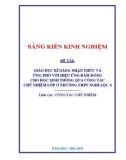 Sáng kiến kinh nghiệm THPT: Giáo dục kĩ năng nhận thức và ứng phó với hiệu ứng đám đông cho học sinh thông qua công tác chủ nhiệm ở trường THPT Nghi Lộc 4