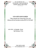 Sáng kiến kinh nghiệm THPT: Tăng cường giáo dục kĩ năng sống cho học sinh thông qua tiết sinh hoạt lớp tại trường THPT Lê Viết Thuật