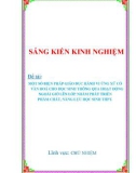 Sáng kiến kinh nghiệm THPT: Một số biện pháp giáo dục hành vi ứng xử có văn hoá cho học sinh thông qua hoạt động ngoài giờ lên lớp nhằm phát triển phẩm chất, năng lực học sinh THPT