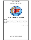 Sáng kiến kinh nghiệm THPT: Một số giải pháp giáo dục ý thức bảo vệ môi trường cho học sinh THPT trên địa bàn huyện Quỳnh Lưu thông qua công tác chủ nhiệm lớp