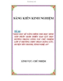 Sáng kiến kinh nghiệm THPT: Giáo dục kĩ năng mềm cho học sinh góp phần giảm thiểu bạo lực học đường trong công tác chủ nhiệm lớp ở trường THPT Phan Đăng Lưu, huyện Yên Thành, tỉnh Nghệ An