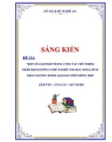 Sáng kiến kinh nghiệm THPT: Một số giải pháp trong công tác chủ nhiệm nhằm định hướng nghề nghiệp cho học sinh lớp 10 theo chương trình giáo dục phổ thông 2018