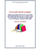 Sáng kiến kinh nghiệm THPT: Những giải pháp tối ưu của giáo viên chủ nhiệm nhằm giáo dục và rèn luyện cho học sinh THPT biết tôn trọng sự khác biệt của người khác