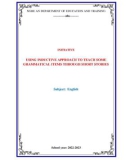 Sáng kiến kinh nghiệm THPT: Using inductive approach to teach some grammatical items through short stories