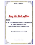 Sáng kiến kinh nghiệm THPT: Một số kinh nghiệm xây dựng và chuyển giao mô hình Văn hóa đọc 3 gốc ở trường THPT Huỳnh Thúc Kháng