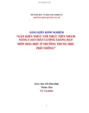 Sáng kiến kinh nghiệm THPT: Gắn kiến thức với thực tiễn nhằm nâng cao chất lượng dạy học môn Hóa học ở trường trung học phổ thông