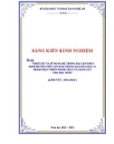 Sáng kiến kinh nghiệm THPT: Thiết kế và sử dụng hệ thống bài tập theo định hướng tiếp cận PISA trong dạy hóa học 11 nhằm phát triển phẩm chất và năng lực cho học sinh