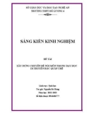 Sáng kiến kinh nghiệm THPT: Xây dựng chuyên đề nội môn trong dạy học di truyền học quần thể