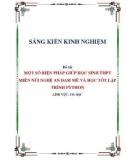 Sáng kiến kinh nghiệm THPT: Một số biện pháp giúp học sinh THPT miền núi Nghệ An đam mê và học tốt lập trình Python