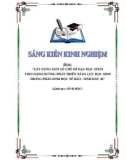 Sáng kiến kinh nghiệm THPT: Xây dựng một số chủ đề dạy học STEM theo định hướng phát triển năng lực học sinh trong phần sinh học tế bào - Sinh học 10