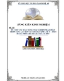 Sáng kiến kinh nghiệm THPT: Tổ chức các hoạt động trải nghiệm nhằm phát triển năng lực hợp tác cho học sinh lớp 10 - thực hiện ở phần chủ đề cấu trúc tế bào