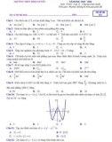 Đề KSCL ôn thi tốt nghiệp THPT năm 2023 môn Toán có đáp án - Trường THPT Bình Xuyên, Vĩnh Phúc (Lần 2)