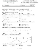 Đề thi thử tốt nghiệp THPT năm 2023 môn Toán có đáp án - Trường THPT Nguyễn Bỉnh Khiêm, Đắk Lắk (Lần 1)