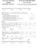 Đề thi thử tốt nghiệp THPT năm 2022 môn Toán - Sở GD&ĐT Hà Tĩnh (Lần 5)