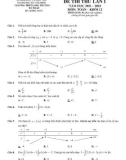Đề thi thử tốt nghiệp THPT năm 2022 môn Toán có đáp án - Trường THPT Long Trường (Lần 1)