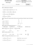 Đề thi thử tốt nghiệp THPT năm 2022 môn Toán có đáp án - Liên trường THPT Hà Tĩnh