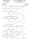 Đề thi thử tốt nghiệp THPT năm 2022 môn Toán có đáp án - Trường THPT Đông Hà (Lần 1)