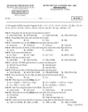 Đề thi thử tốt nghiệp THPT năm 2022 môn Hóa học có đáp án - Trường THPT Trần Quốc Tuấn (Lần 1)