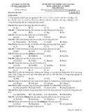 Đề thi thử tốt nghiệp THPT năm 2022 môn Hóa học có đáp án - Trường THPT Đông Hà (Lần 1)