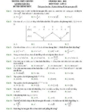 Đề KSCL ôn thi tốt nghiệp THPT năm 2022 môn Toán có đáp án - Trường THPT chuyên Lương Văn Tụy
