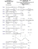 Đề KSCL ôn thi tốt nghiệp THPT năm 2022 môn Toán có đáp án - Trường THPT Lê Lai (Lần 2)